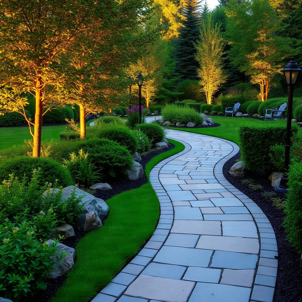 Paving stone walkway
